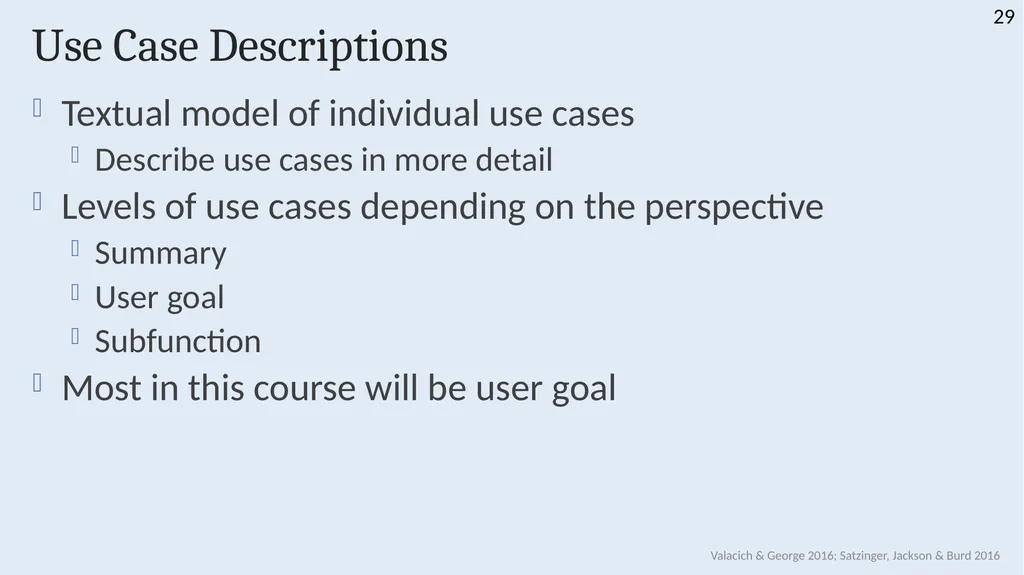 INFS 1026 Systems Requirements and User Experience - slide 29 of 45