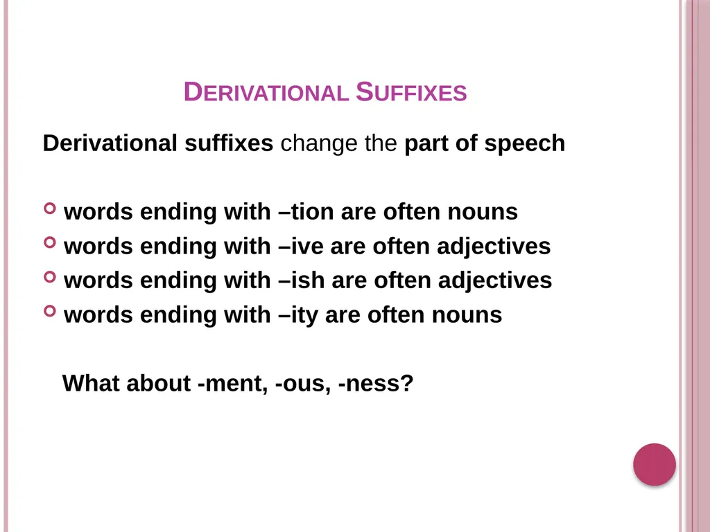 Derivative words and pronouns Yuli marlina Basic - slide 6 of 21