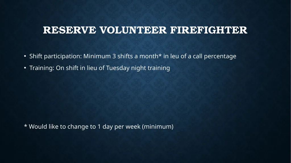 MONTEZUMA Volunteer firefighter program Resident - slide 3 of 10