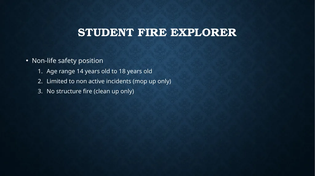 MONTEZUMA Volunteer firefighter program Resident - slide 4 of 10