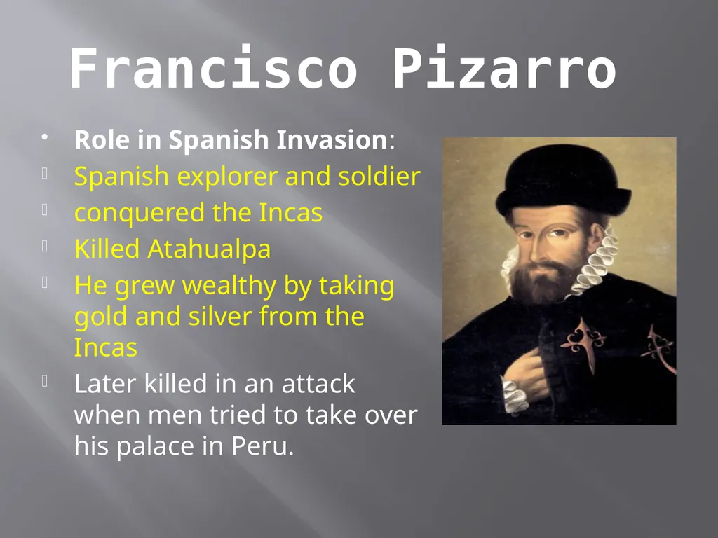 The Aztecs and the Incas: Spanish Invasion SS6H1: - slide 6 of 7