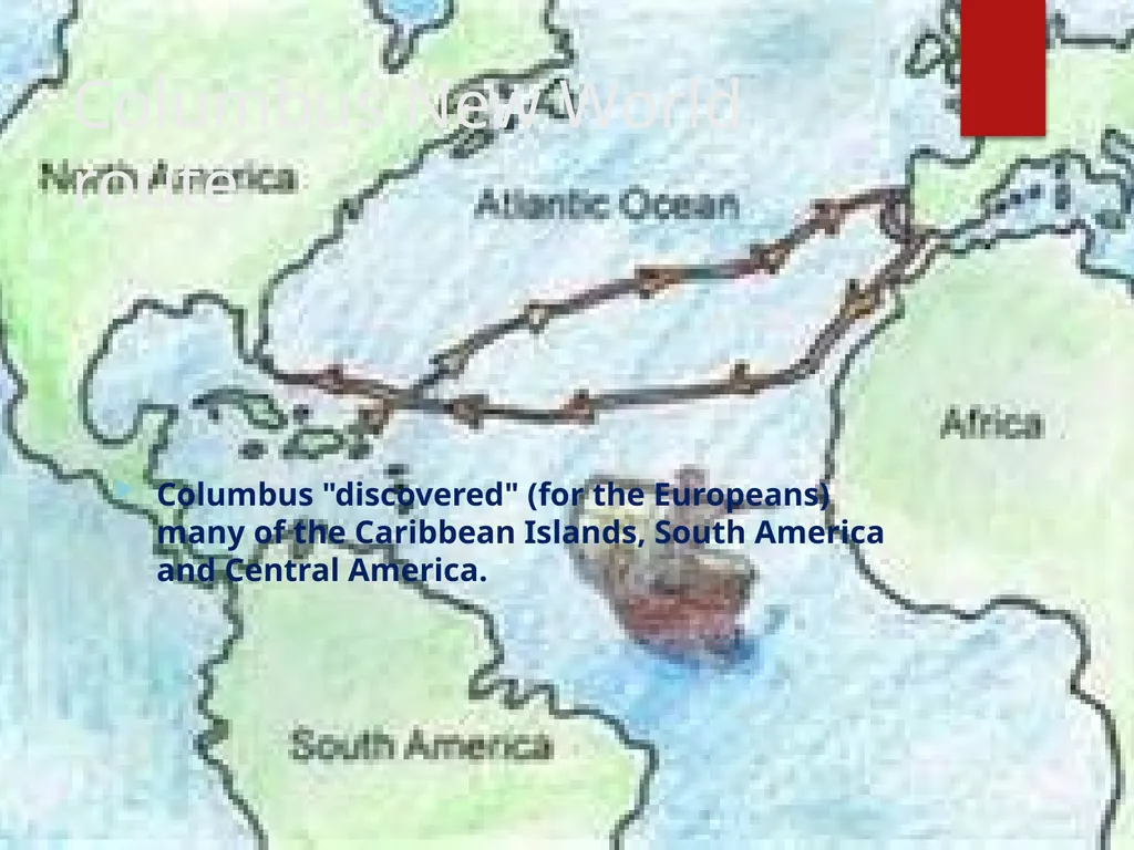New World Explorers WRITE DOWN WORDS IN RED AND - slide 7 of 18