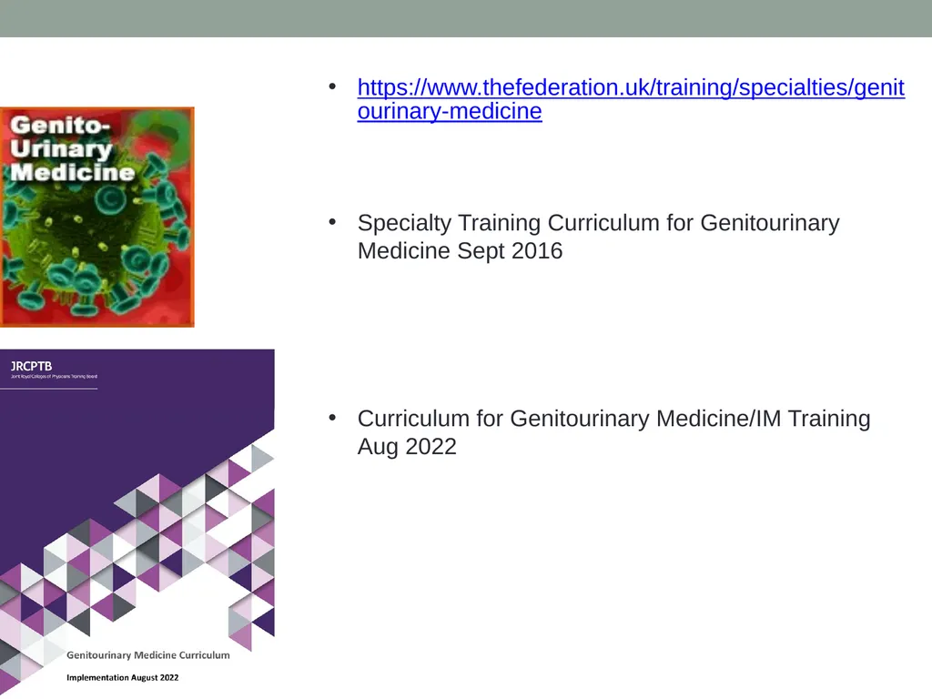 Genitourinary Medicine Taster 14th Oct 2024 - slide 17 of 25