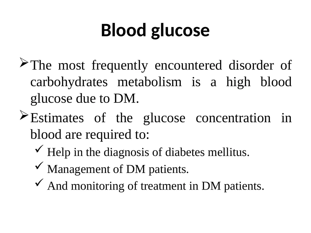 Biochemical tests: fasting blood glucose, - slide 14 of 42