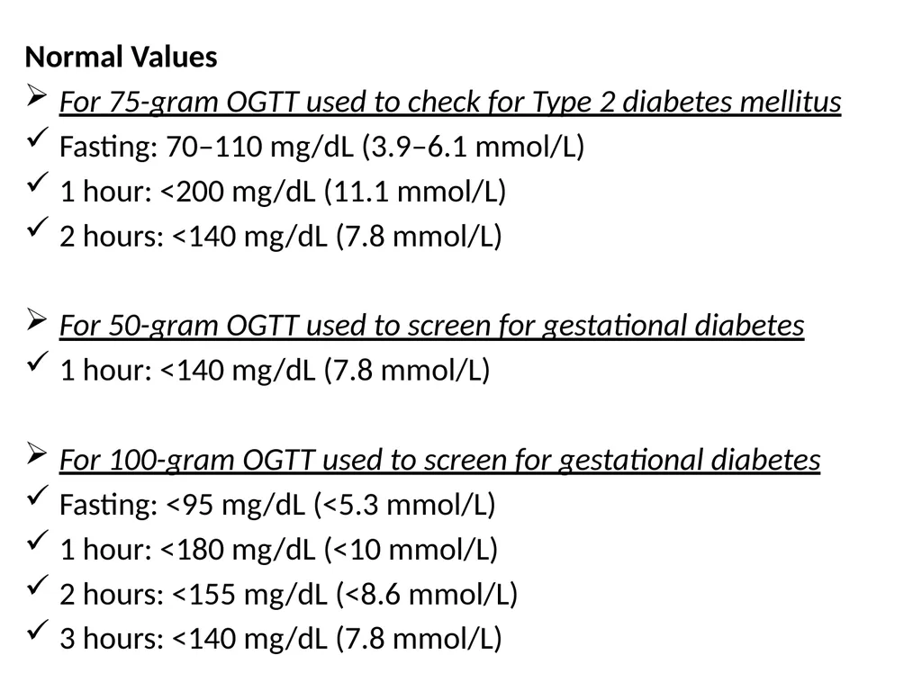 Biochemical tests: fasting blood glucose, - slide 36 of 42