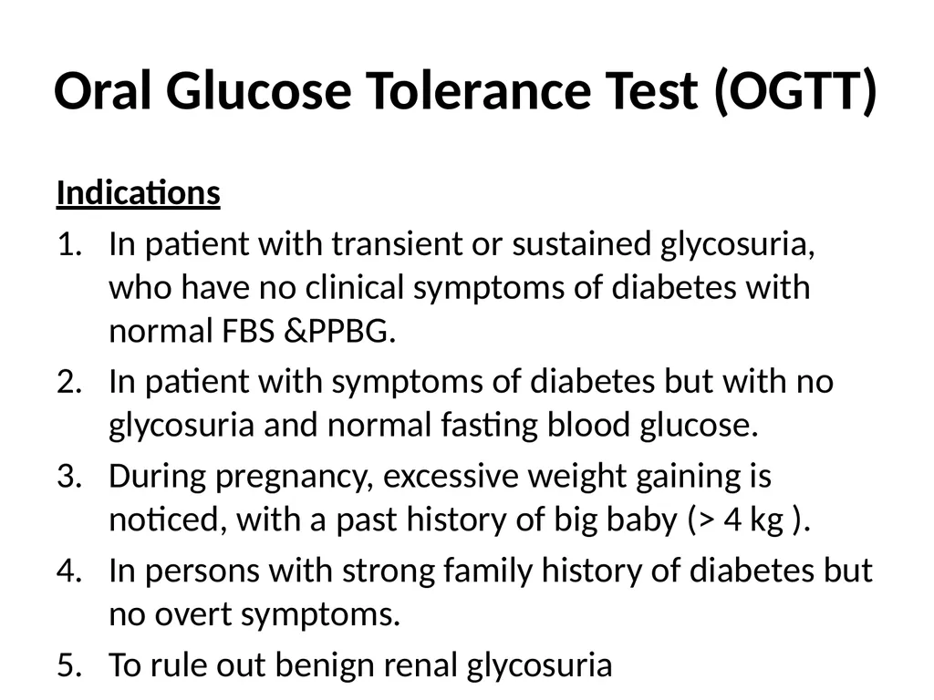 Biochemical tests: fasting blood glucose, - slide 32 of 42