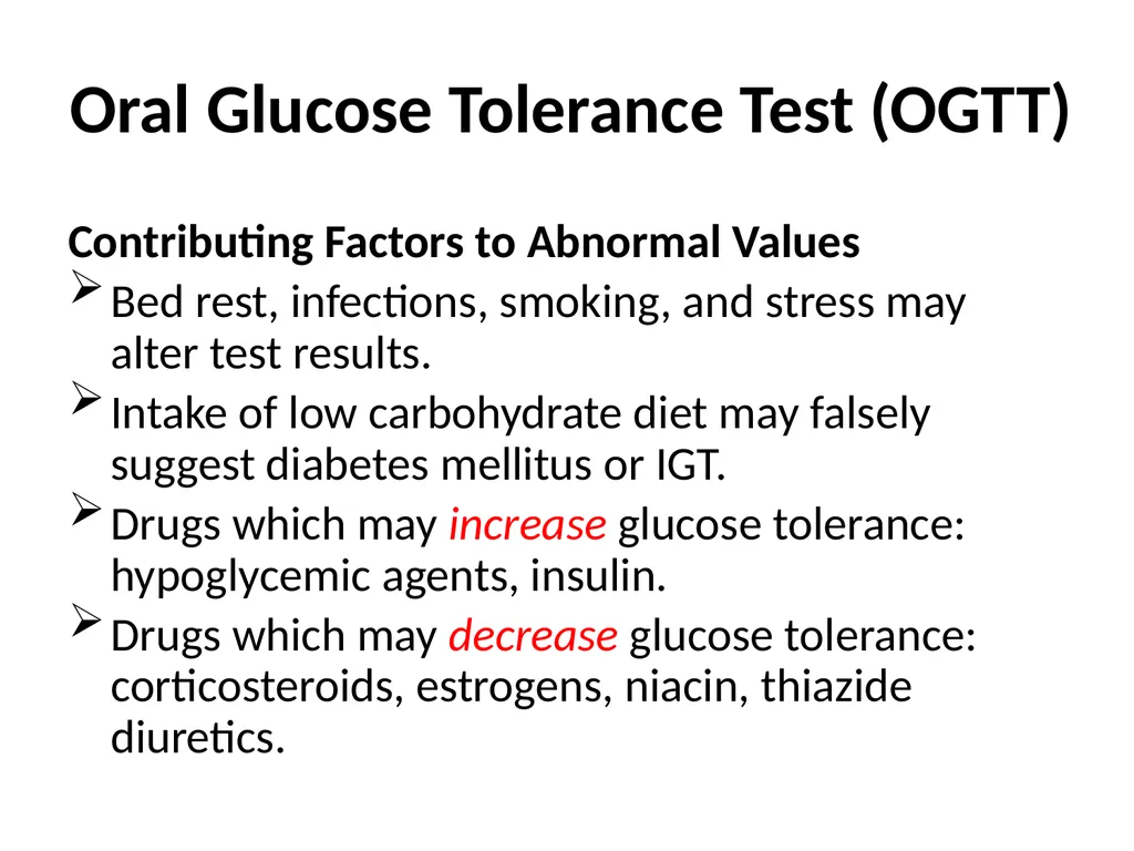 Biochemical tests: fasting blood glucose, - slide 37 of 42