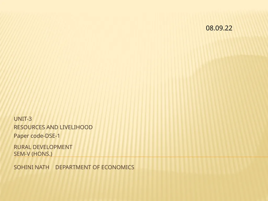 RURAL DEVELOPMENT SEM-V (hons.) SOHINI NATH - slide 1 of 12