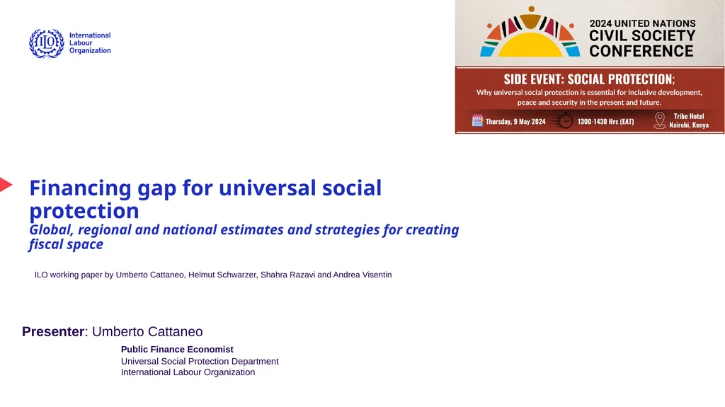 Financing gap for universal social protection - slide 1 of 11