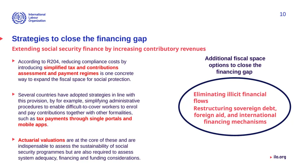 Financing gap for universal social protection - slide 10 of 11