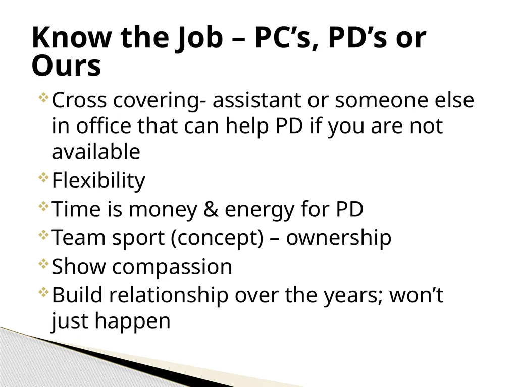The Program Coordinator & Program Director - slide 13 of 19