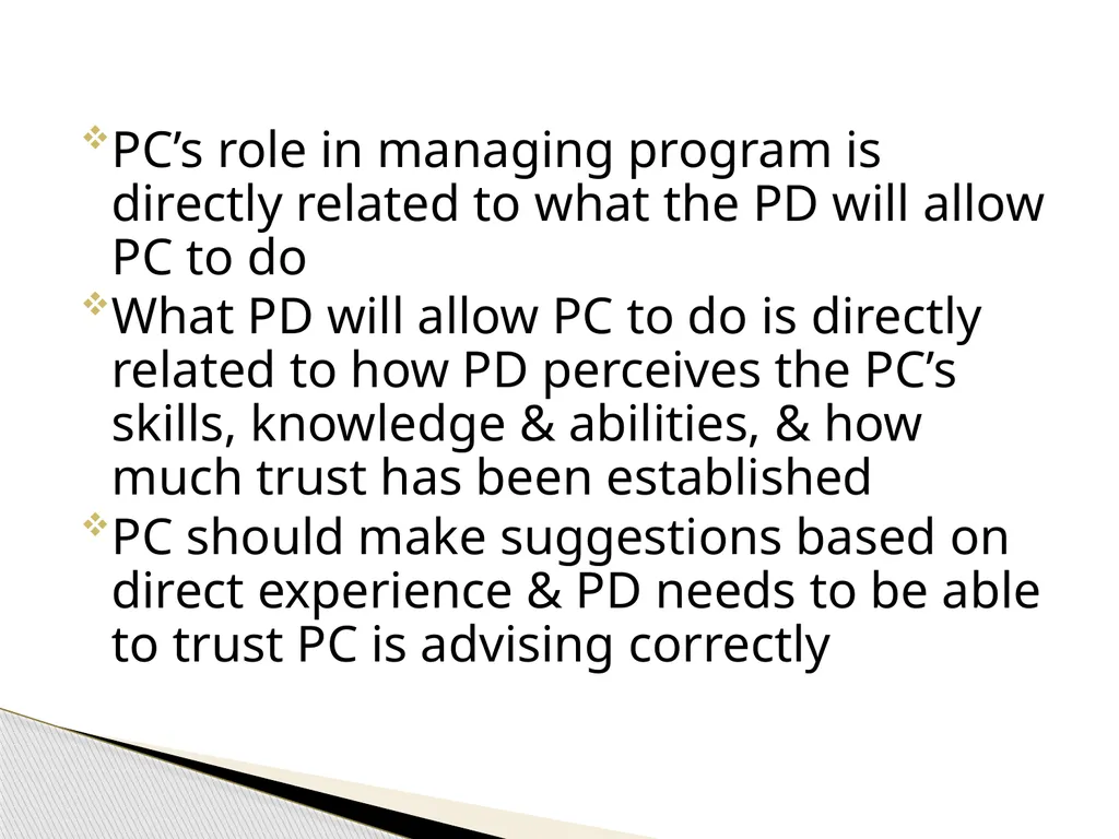 The Program Coordinator & Program Director - slide 4 of 19