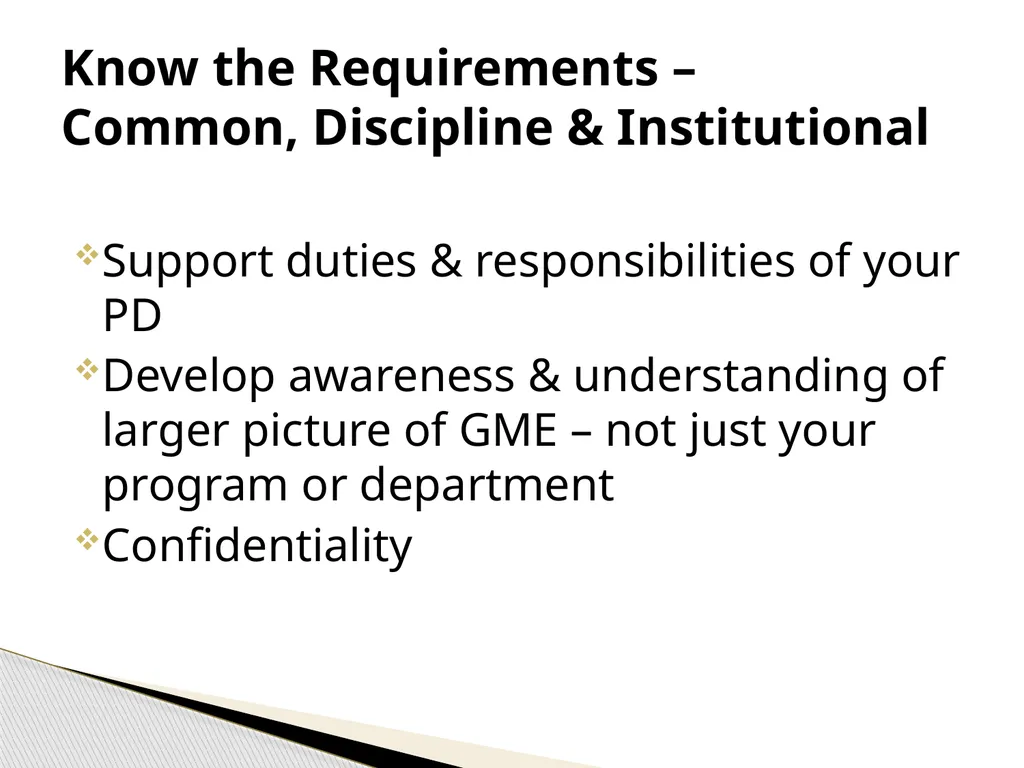 The Program Coordinator & Program Director - slide 16 of 19