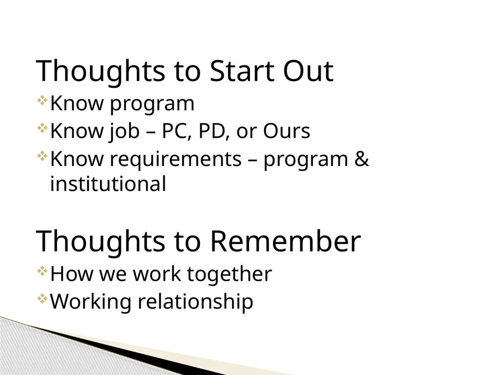 The Program Coordinator & Program Director - slide 5 of 19