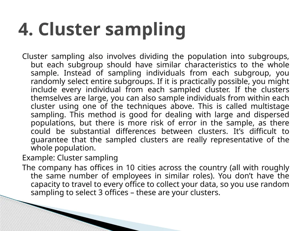 Probability sampling methods Probability sampling - slide 6 of 6