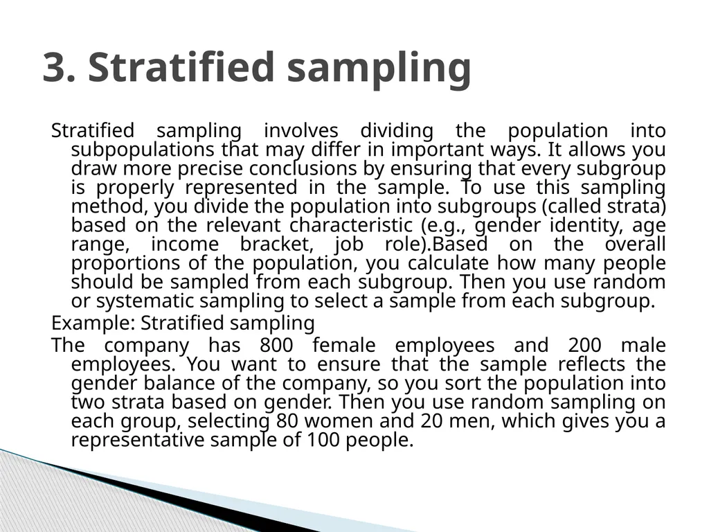 Probability sampling methods Probability sampling - slide 5 of 6