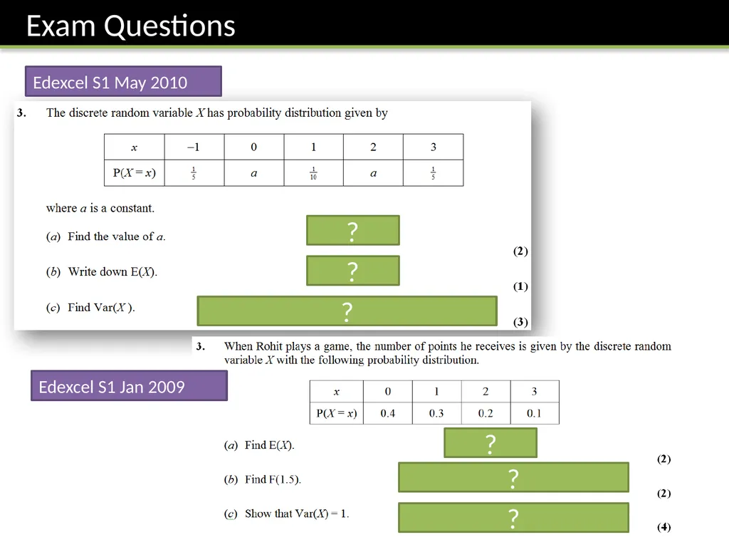 S1: Chapter 8 Discrete Random Variables - slide 19 of 25