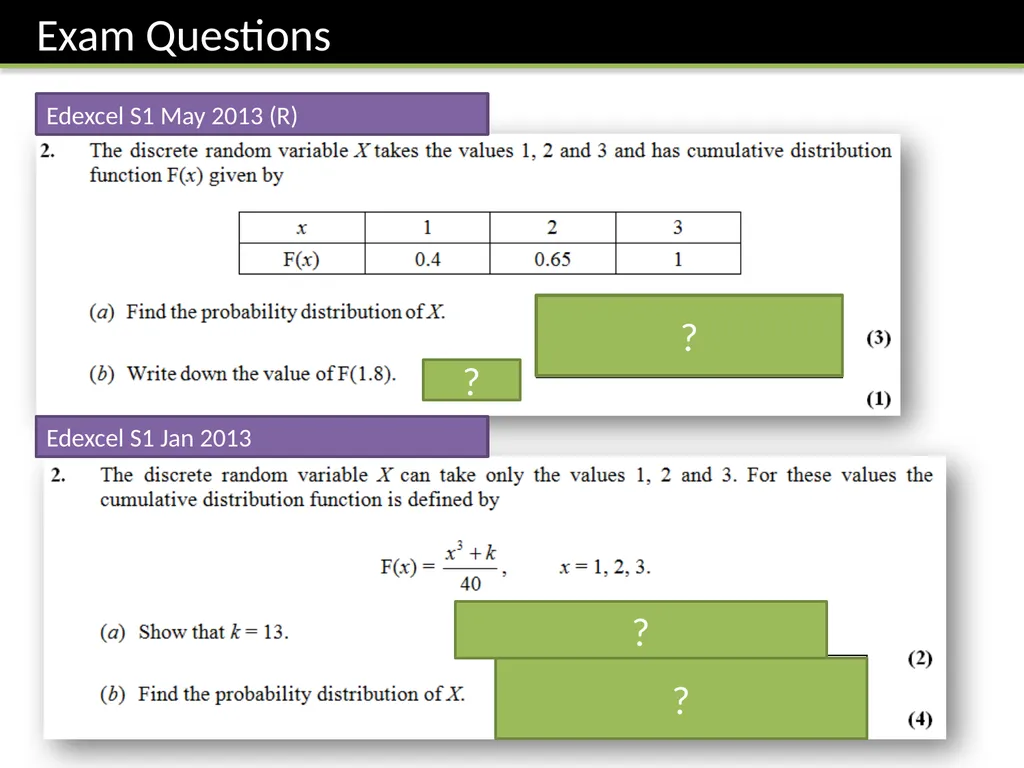 S1: Chapter 8 Discrete Random Variables - slide 12 of 25