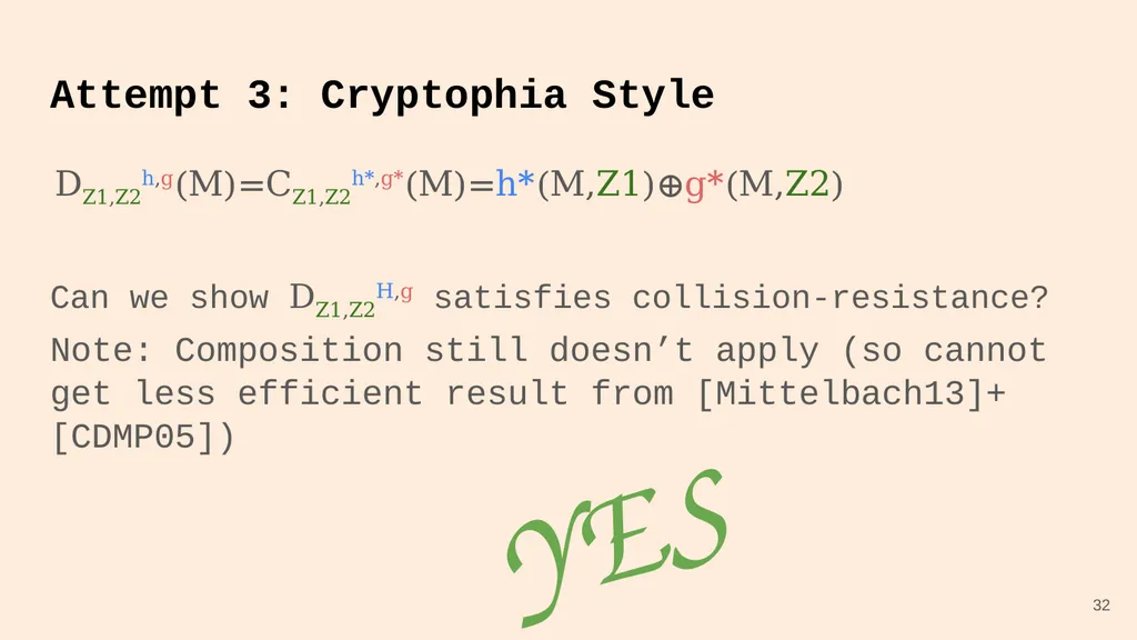 Random Oracle Combiners Joint work with Yevgeniy - slide 32 of 37