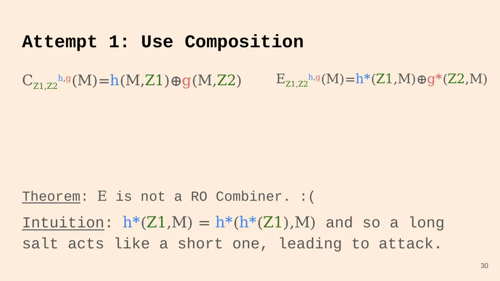 Random Oracle Combiners Joint work with Yevgeniy - slide 30 of 37