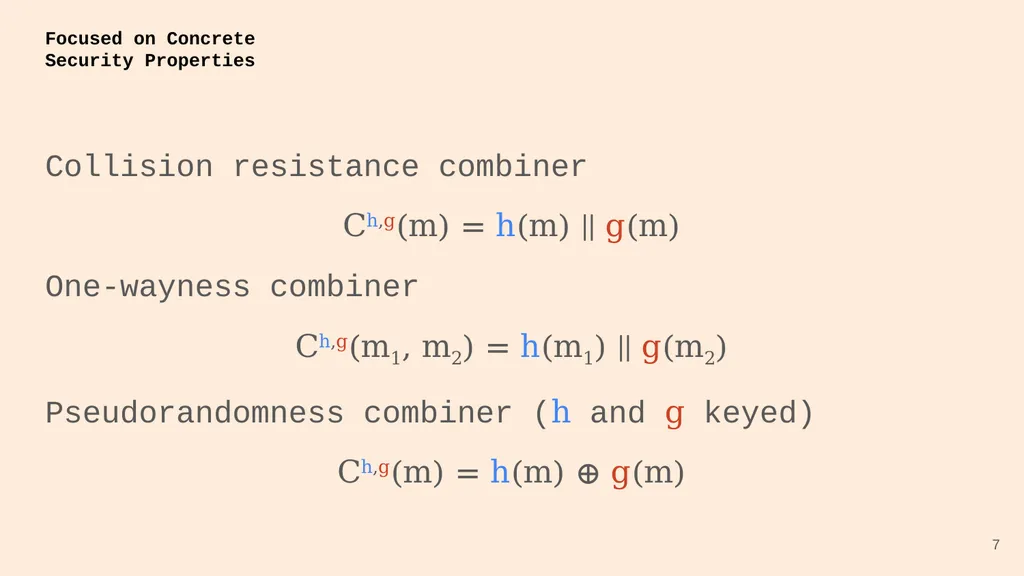 Random Oracle Combiners Joint work with Yevgeniy - slide 7 of 37