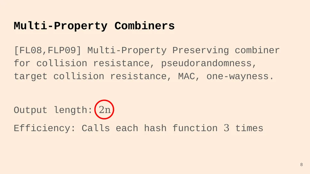 Random Oracle Combiners Joint work with Yevgeniy - slide 8 of 37