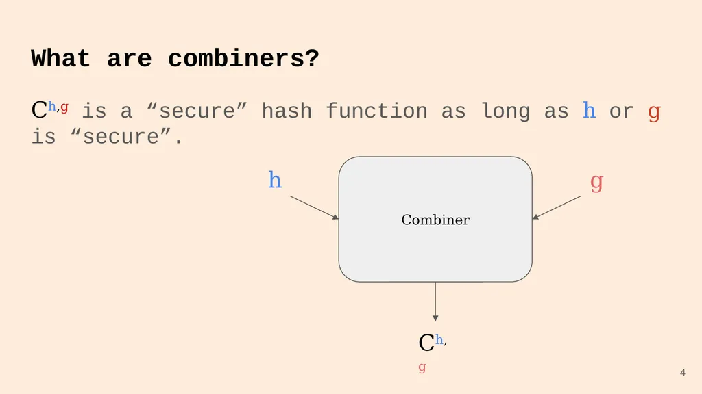 Random Oracle Combiners Joint work with Yevgeniy - slide 4 of 37