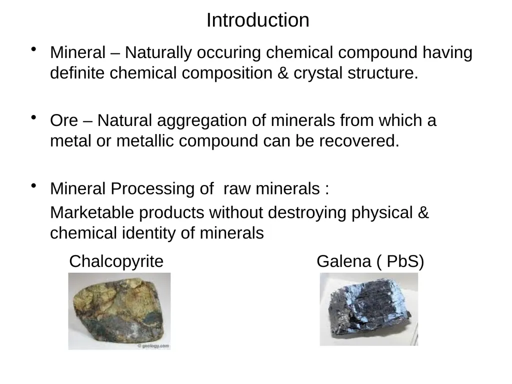 “Principle of Mineral Processing” Subject Code : - slide 3 of 20