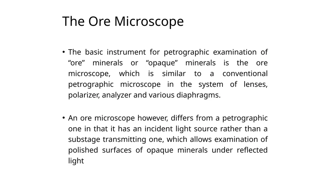Components of Ore Microscope Akhil Kumar Dwivedi - slide 2 of 8