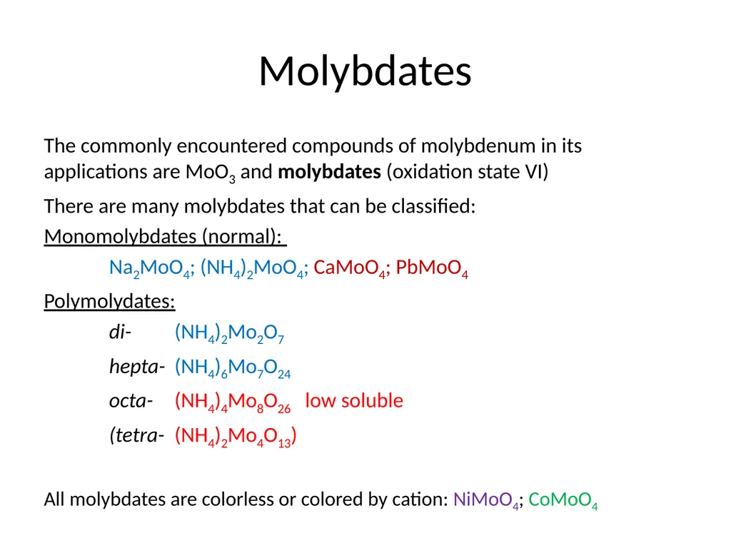 Molybdenum: properties and production Roman Boiko - slide 20 of 37