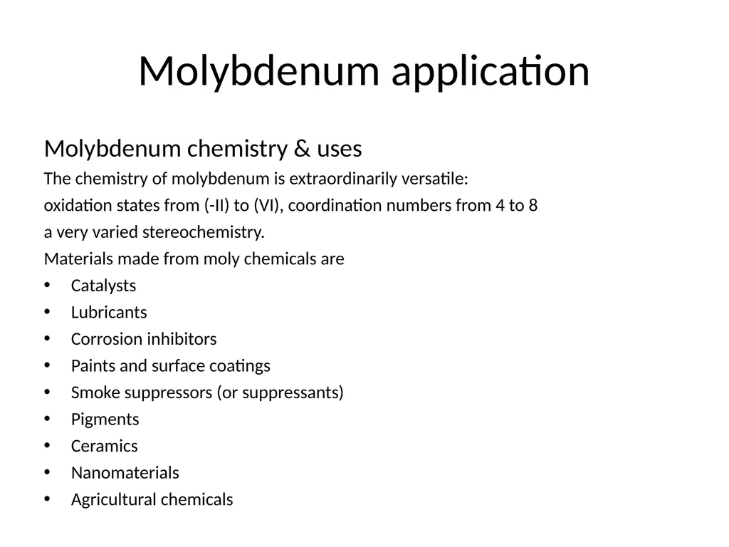 Molybdenum: properties and production Roman Boiko - slide 10 of 37