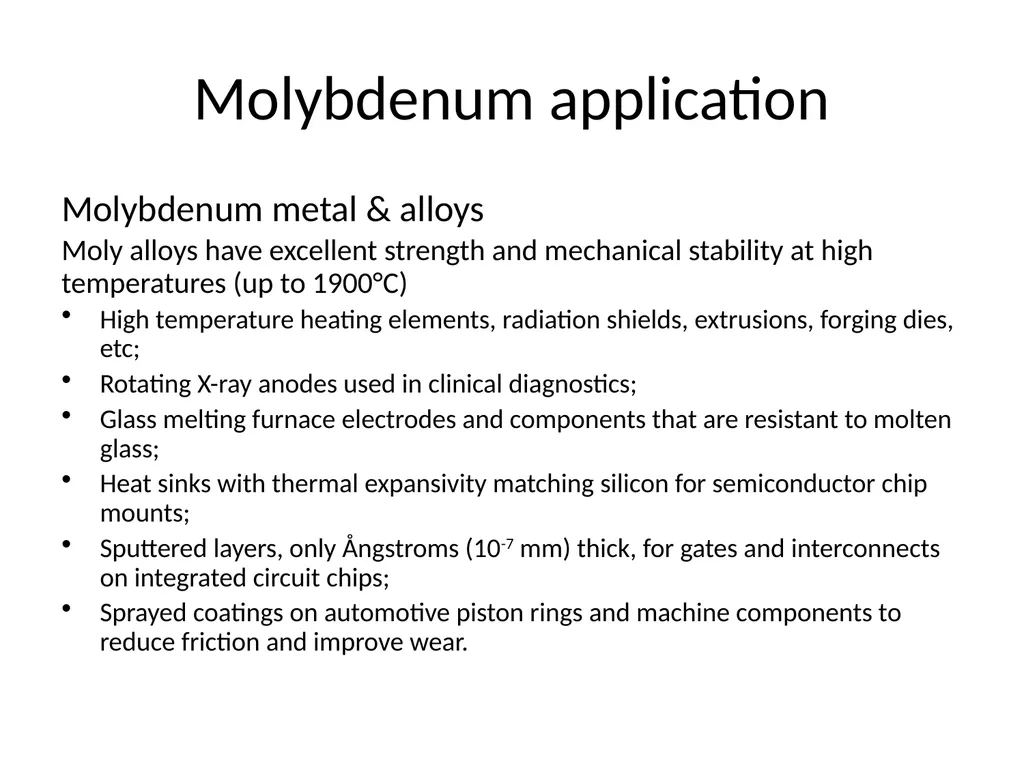 Molybdenum: properties and production Roman Boiko - slide 9 of 37