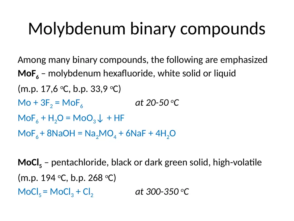 Molybdenum: properties and production Roman Boiko - slide 14 of 37