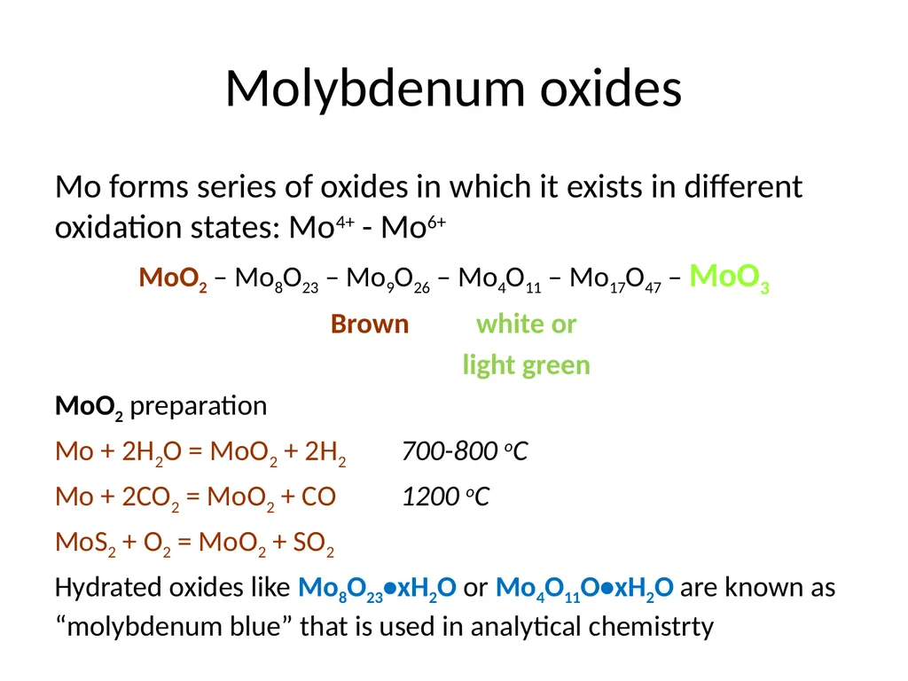 Molybdenum: properties and production Roman Boiko - slide 16 of 37
