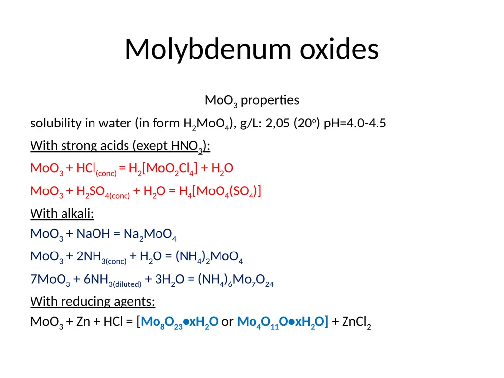 Molybdenum: properties and production Roman Boiko - slide 19 of 37