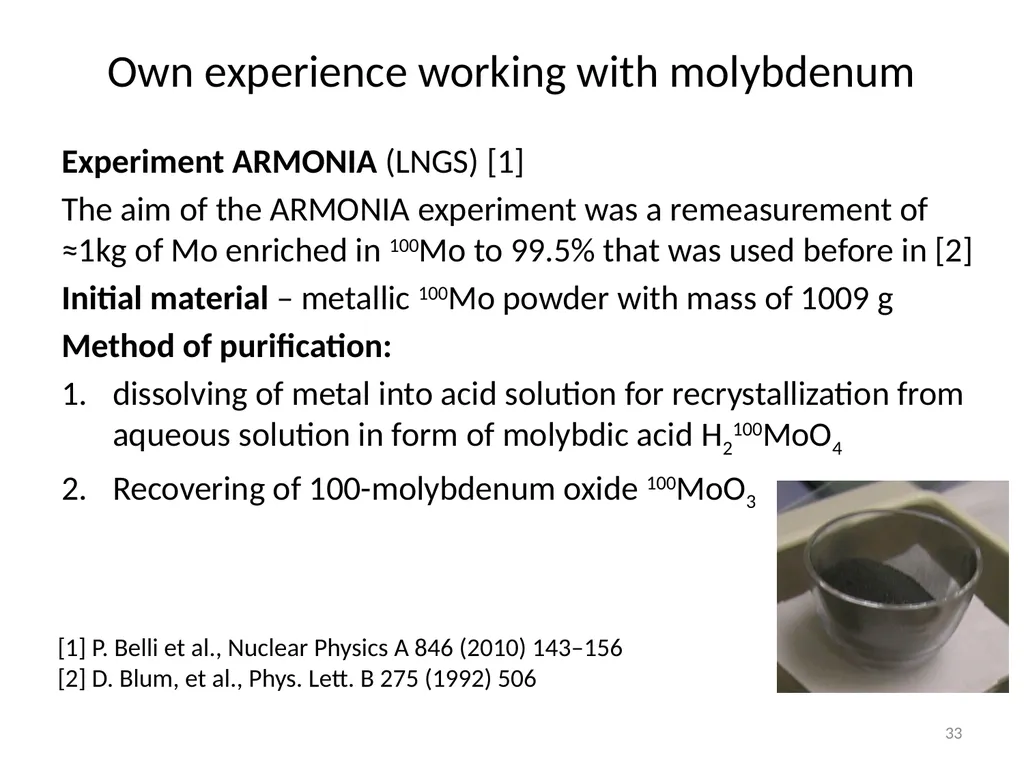Molybdenum: properties and production Roman Boiko - slide 33 of 37