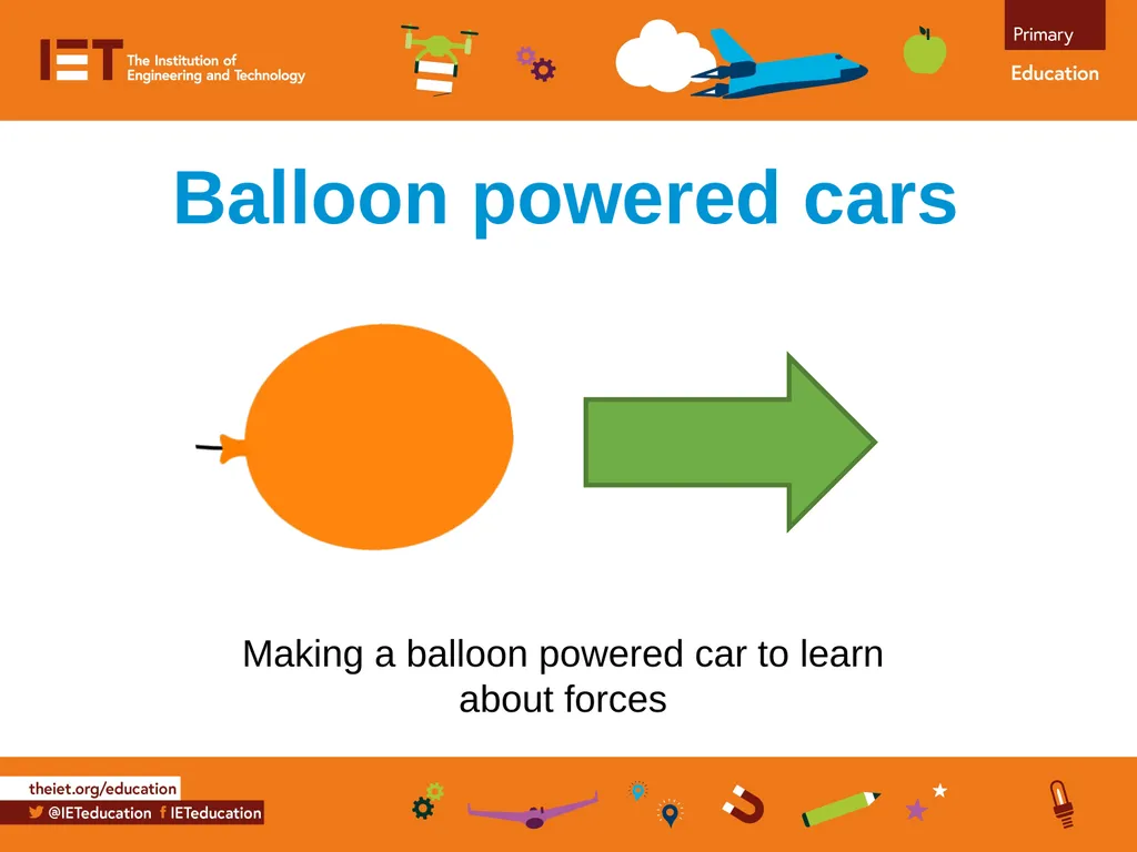 Balloon powered cars Making a balloon powered car - slide 1 of 8