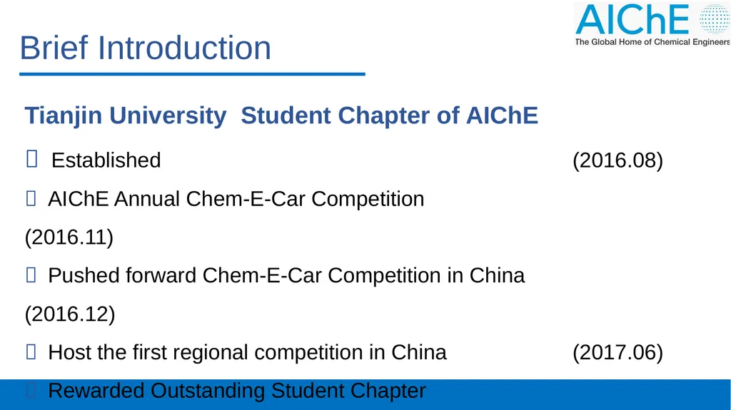 Compete in and Host a Chem-E-Car Competition - slide 2 of 13