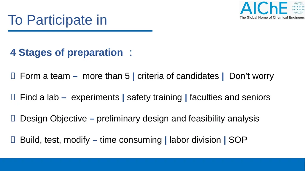 Compete in and Host a Chem-E-Car Competition - slide 7 of 13