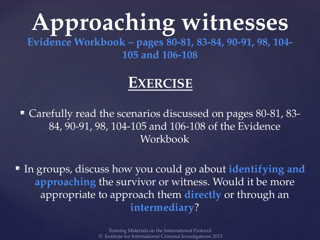 Module 5 – Identifying Survivors and Other - slide 13 of 14