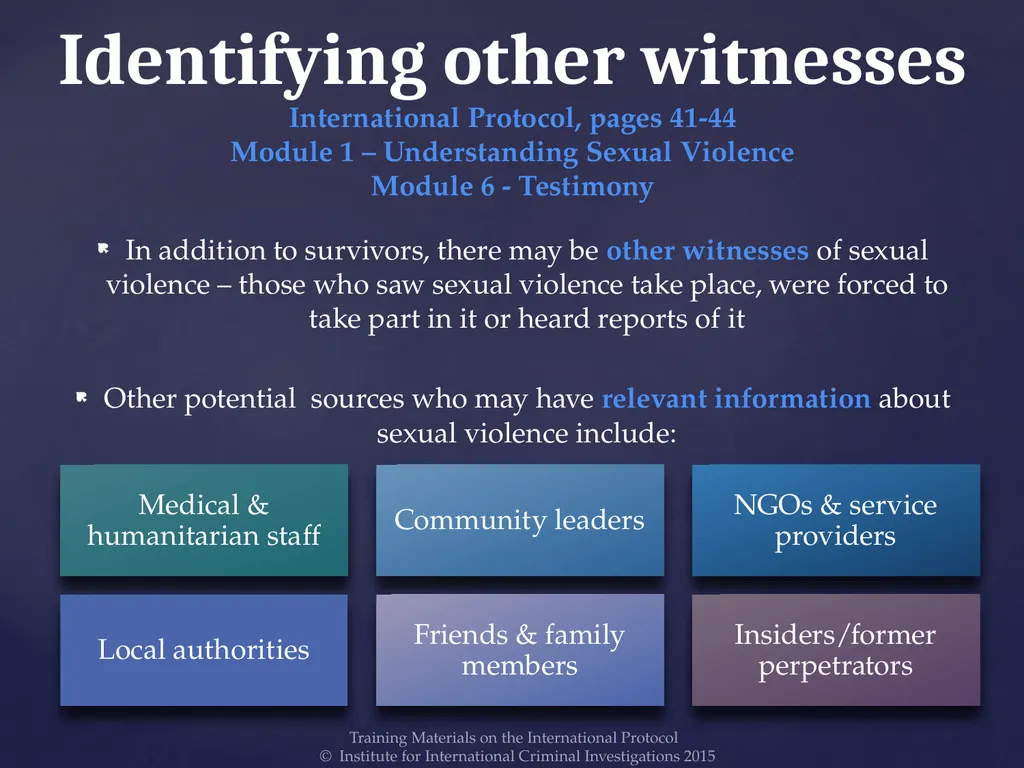 Module 5 – Identifying Survivors and Other - slide 6 of 14