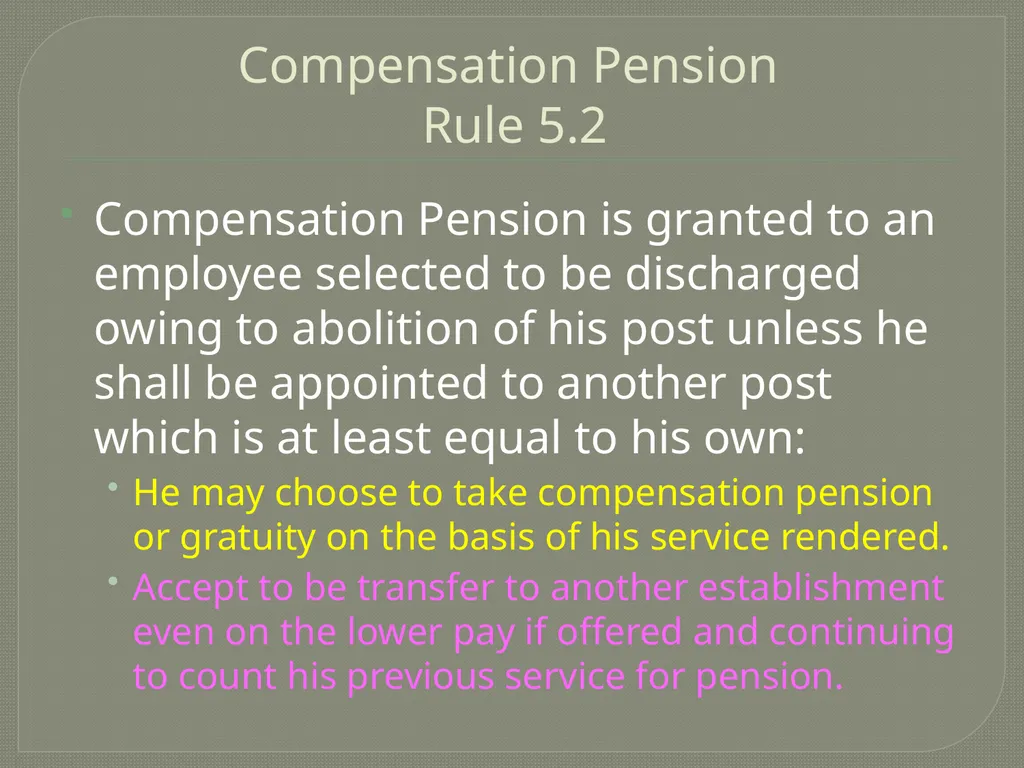 Pension and other Retirement Benefits By: S.P. - slide 5 of 36