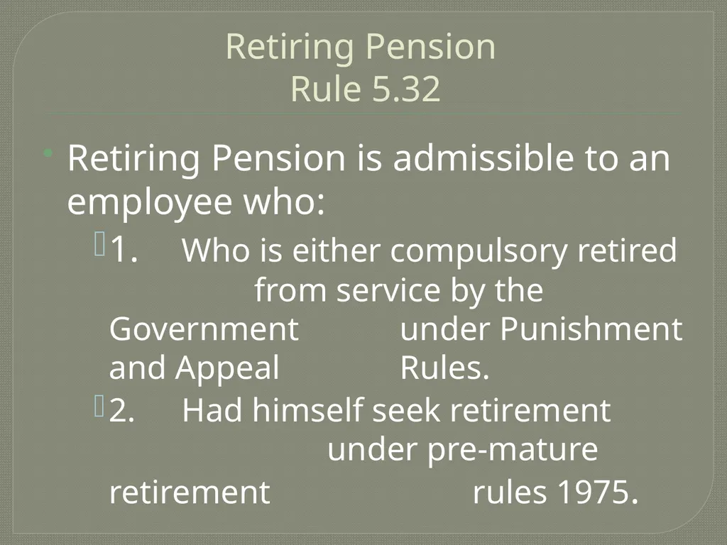 Pension and other Retirement Benefits By: S.P. - slide 9 of 36