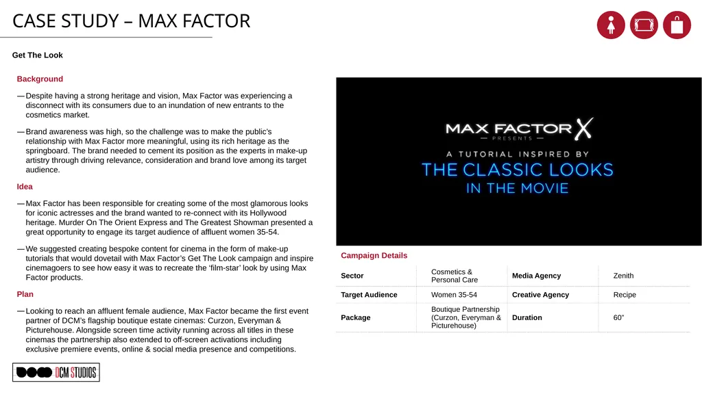 CASE STUDY – MAX FACTOR Get The Look Background - slide 1 of 2
