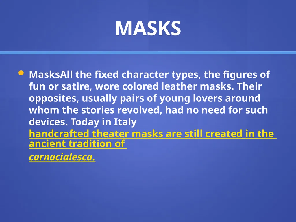 COMMEDIA DELL’ARTE THE BEGINNING OF IMPROVISATION - slide 9 of 18