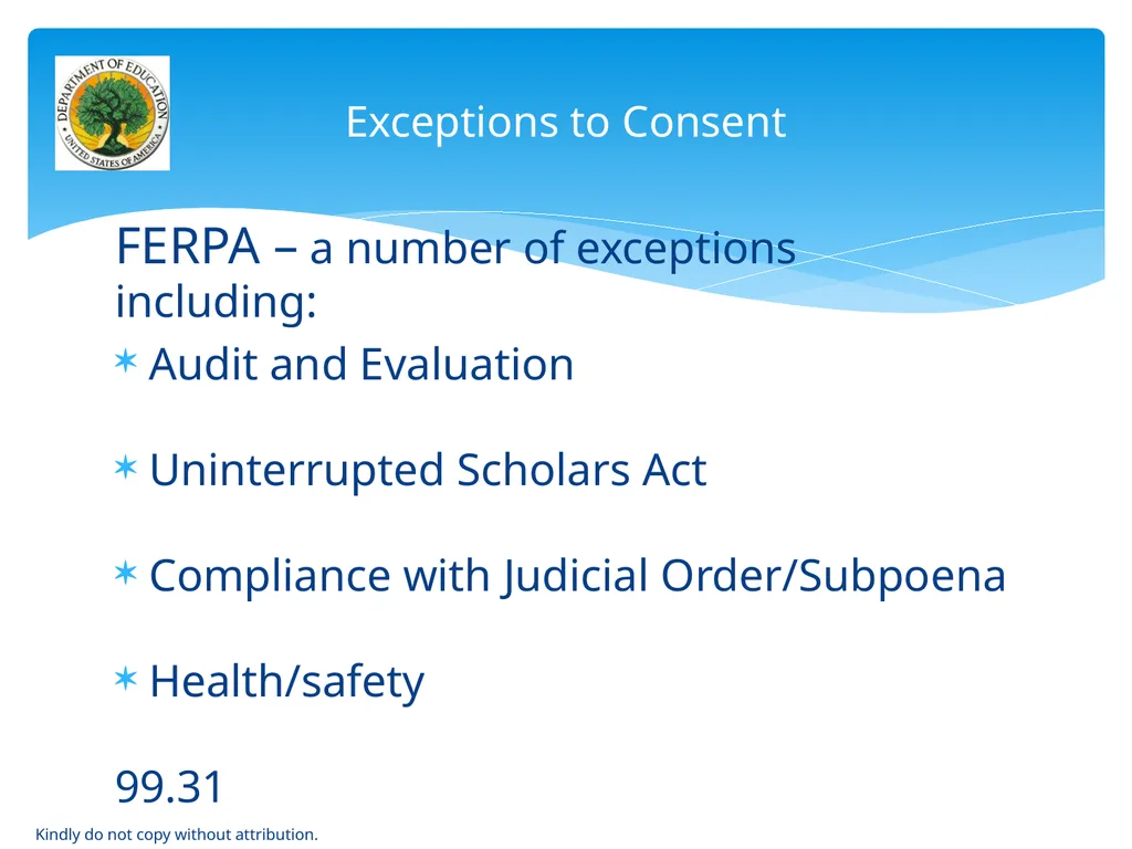 IDEA & FERPA -- Early Childhood Data Sharing - slide 36 of 64