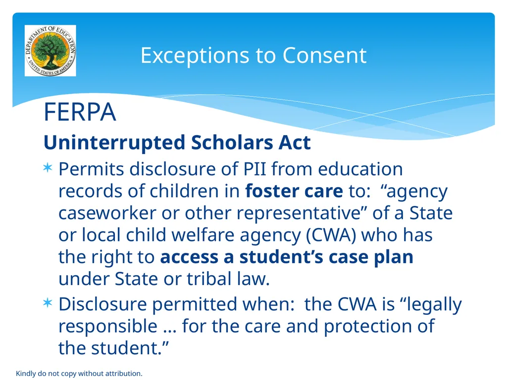 IDEA & FERPA -- Early Childhood Data Sharing - slide 38 of 64