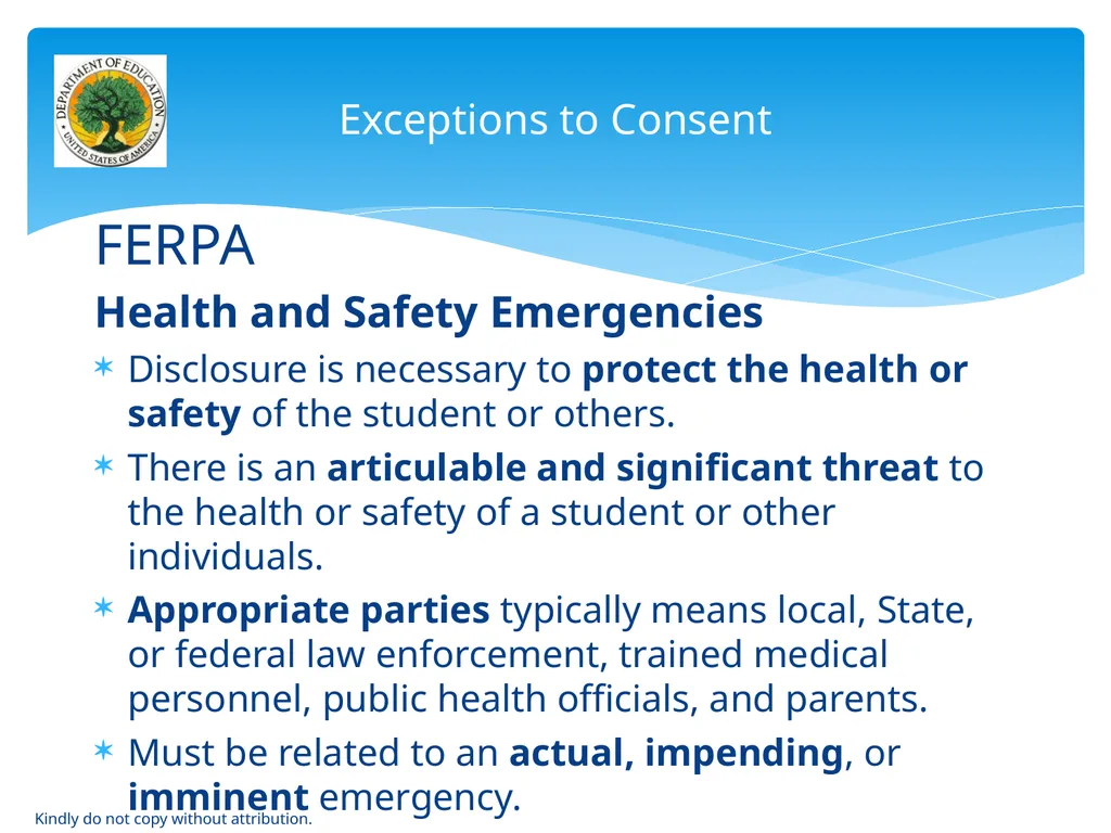 IDEA & FERPA -- Early Childhood Data Sharing - slide 40 of 64
