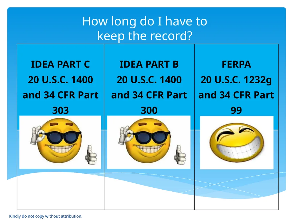 IDEA & FERPA -- Early Childhood Data Sharing - slide 54 of 64