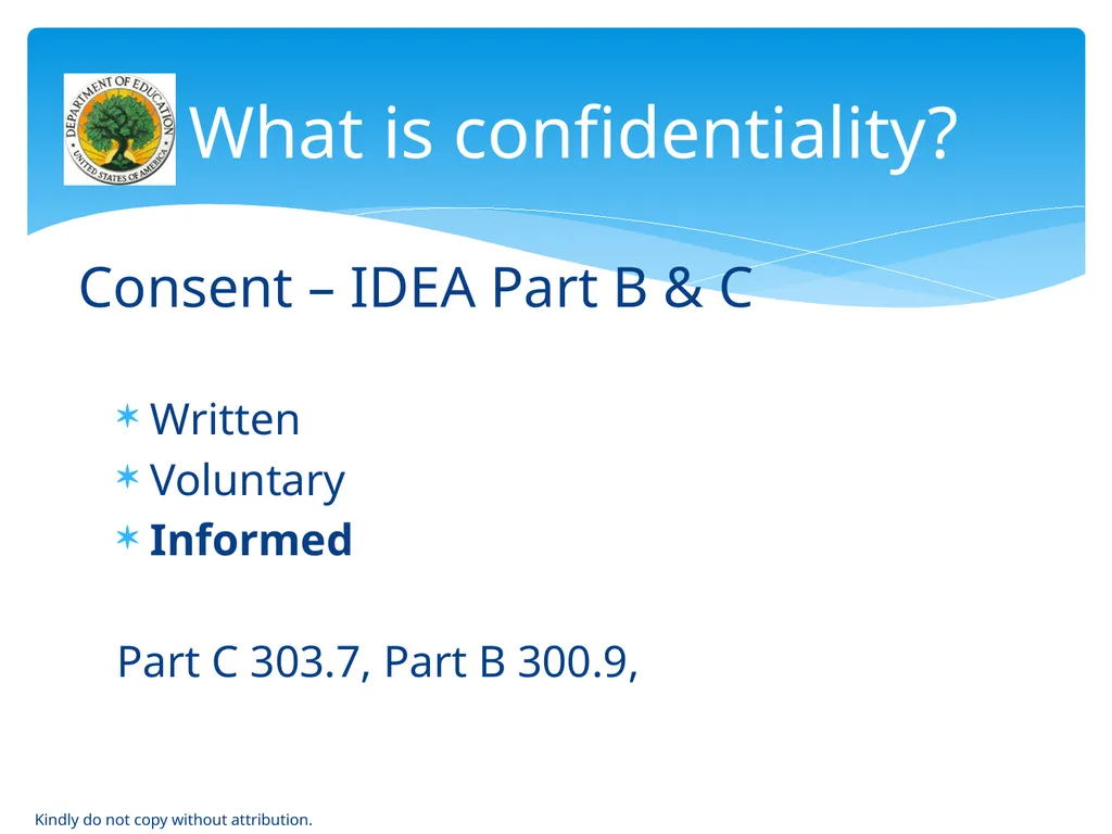IDEA & FERPA -- Early Childhood Data Sharing - slide 30 of 64